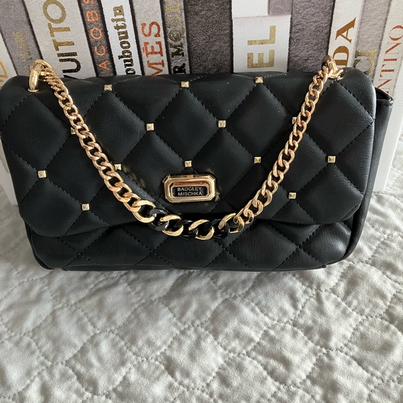 Badgley Mischka Handbags - LOW START NWOT Badgley Mischka Vegan leather Crossbody with diamond quilting.